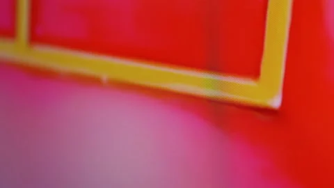 Colored Pixels, Abstract Patterns, when Viewed from a Close-up View of Program Video stock 159033770