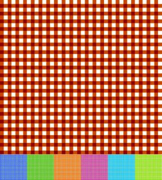Colored plaid, tartan pattern with simple geometry. Vector. Stock Illustration