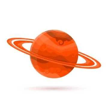 Colored planet icon. Vector illustration Stock Illustration