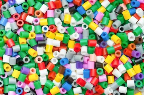 Colored plastic beads 库存照片