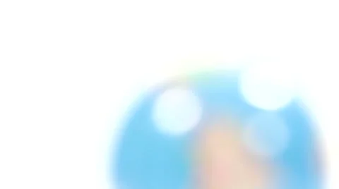 Colored plastic globe. Defocus on Northern Hemisphere / Caribbean, South America Stock Footage 60250189