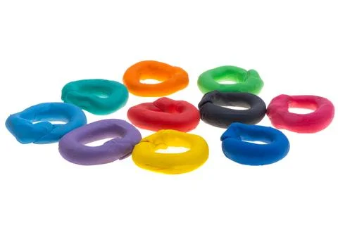 Colored plasticine isolated Stock Photos