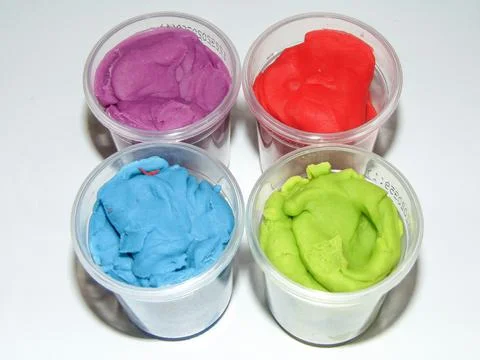 Colored plasticine isolated on white background Stock Photos