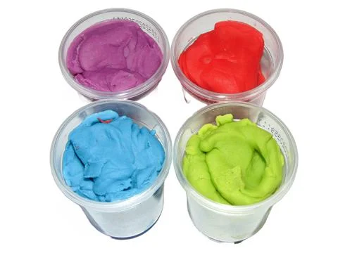 Colored plasticine isolated on white background Stock Photos