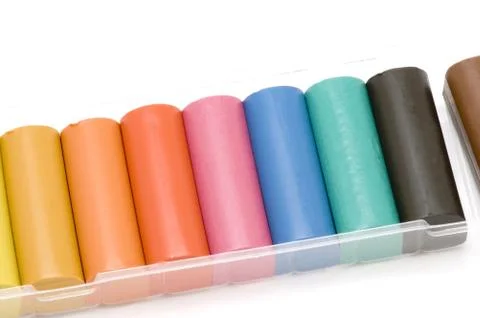 Colored plasticine Stock Photos