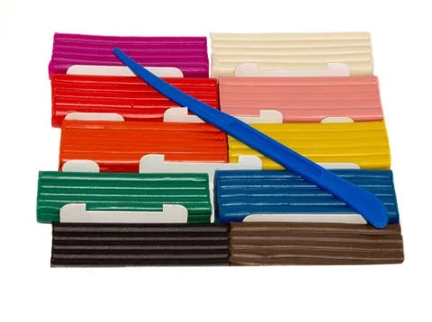 Colored plasticine Stock Photos