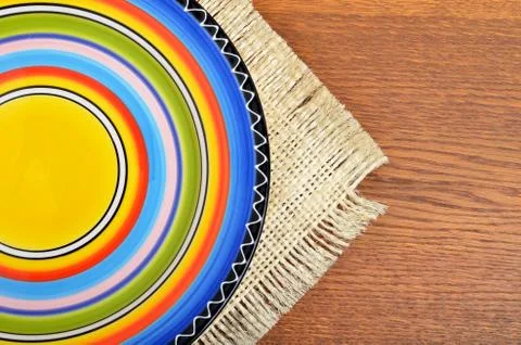 Colored plate. Stock Photos