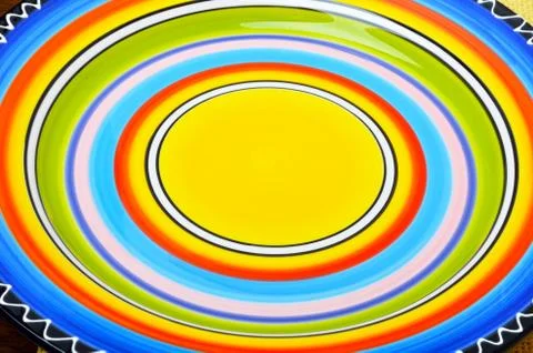 Colored plate. Stock Photos