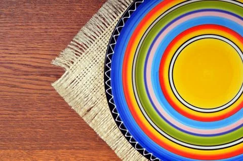 Colored plate. Stock Photos