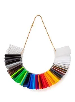 Colored plexiglass for color matching Stock Photos