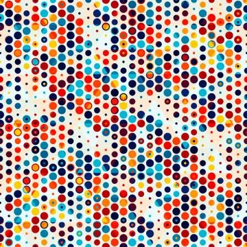 Colored points seamless pattern. Stock Illustration