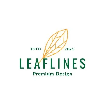 Colored polygon leaf hipster logo design vector graphic symbol icon sign il.. 스톡 일러스트