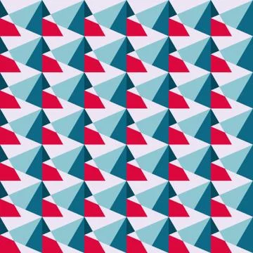 Colored polygons in a retro style. Seamless geometric pattern. vector illustr Stock Illustration