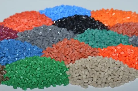 Colored polymer resin Stock Photos