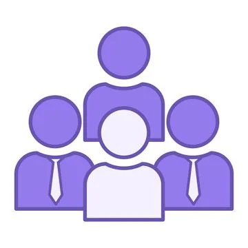 Colored Population Icon. Vector Icon of Community, Group, Crowd of People Stock Illustration