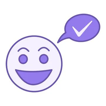 Colored Positive Mindset Icon. Vector Icon of Smiling Human Face. Mental He.. Stock Illustration