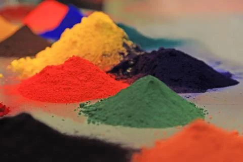 Colored powder coating Stock Photos