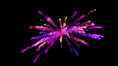 Colored powder explosion abstract background Stock Footage 110463047