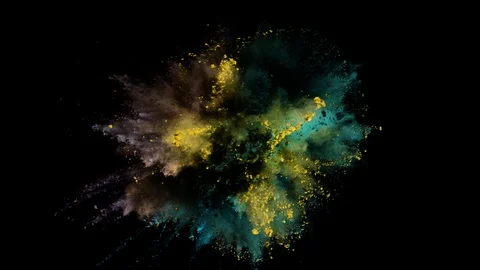 Colored powder explosion, abstract close up dust Stock Footage 122809578