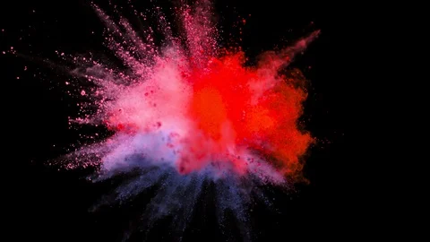Colored powder explosion, abstract close up dust Stock Footage 122810720