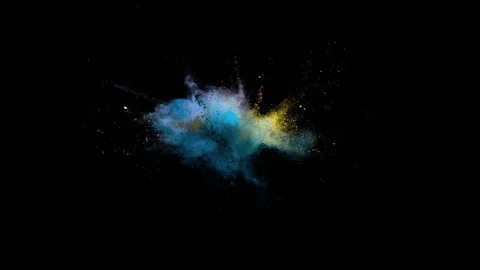 Colored powder explosion, abstract close up dust Stock Footage 122820568