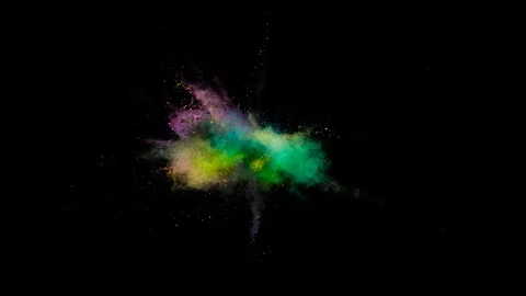 Colored powder explosion, abstract close up dust 動画素材 122821711