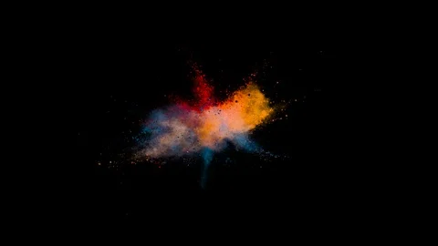 Colored powder explosion, abstract close up dust Stock Footage 122823697