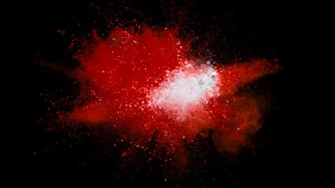 Colored powder explosion, abstract close up dust Stock Footage 122834966