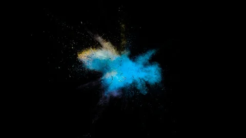 Colored powder explosion, abstract close up dust Stock Footage 122871047