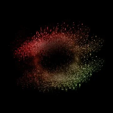 Colored powder explosion. Abstract closeup dust on backdrop. Colorful explo.. Illustrazione stock