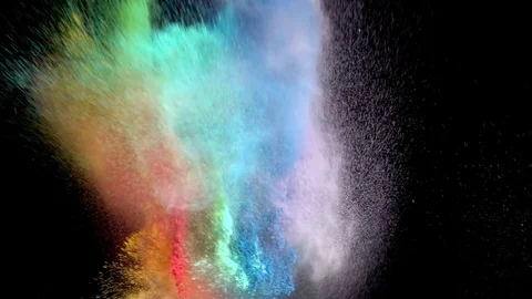 Colored Powder Stock Footage 81733727