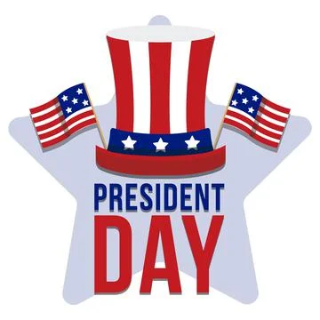 Colored president day poster Vector Stock Illustration