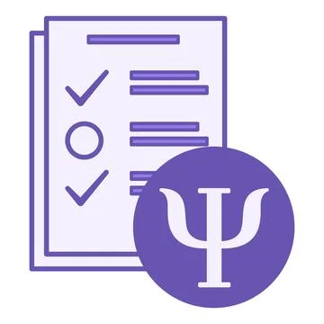 Colored Psychological Test Icon. Vector Illustration. Evaluation of Human P.. イラスト素材
