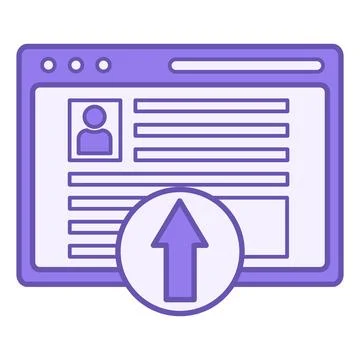 Colored Publish Icon. Vector Icon for Publishing Content on a Website. Blog.. Illustrazione stock