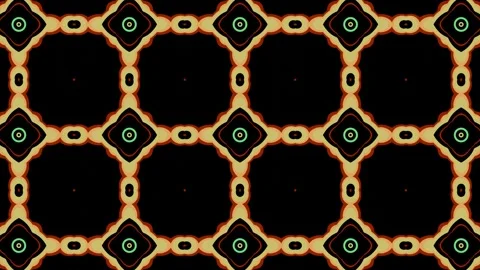 Colored pulsing pattern on a black background in a seamless loop. Stock Footage 288322318