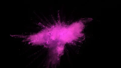 Colored purple powder explosion, abstract close up dust Stock Footage 122812663