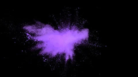 Colored purple powder explosion, abstract close up dust Stock Footage 122830875