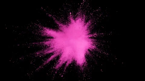 Colored purple powder explosion, abstract close up dust Stock Footage 122832602
