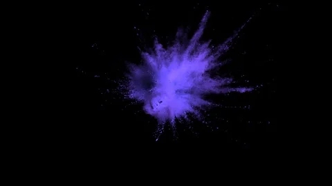 Colored purple powder explosion, abstract close up dust Stock Footage 122833886