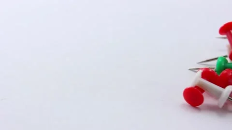 Colored Push-Pins Stock Footage 59826310