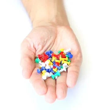 Colored pushpin Stock-Fotos