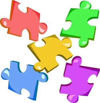 Colored puzzle Stock Illustration