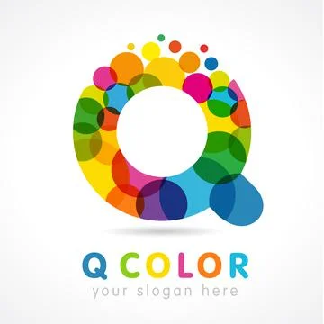 Colored Q logo concept Stock Illustration