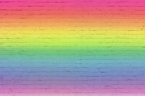 Colored rainbow of grunge wall background. Idea of colorful painted old vinta Stock Illustration