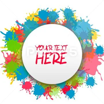 Colored rainbow splash paint ink Stock Illustration
