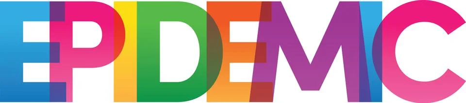 Colored rainbow text Stock Illustration