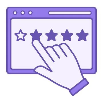 Colored Rating Icon. Vector Illustration. Company or Product Rating, Online.. Stock Illustration