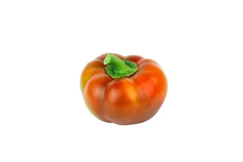 Colored raw bell pepper, white background Stock Photos