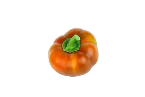 Colored raw bell pepper, white background Stock Photos