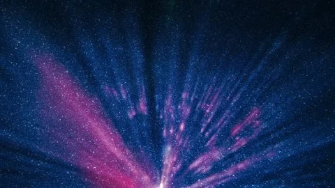 Colored rays emerge from the edge of the frame and move on a black background Stock Footage 330875607